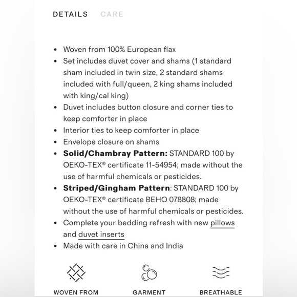 Quince European Linen Duvet Cover Set - Picture 4 of 4